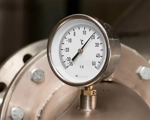 Đồng hồ đo nhiệt độ được lắp đặt trên hệ thống đường ống
