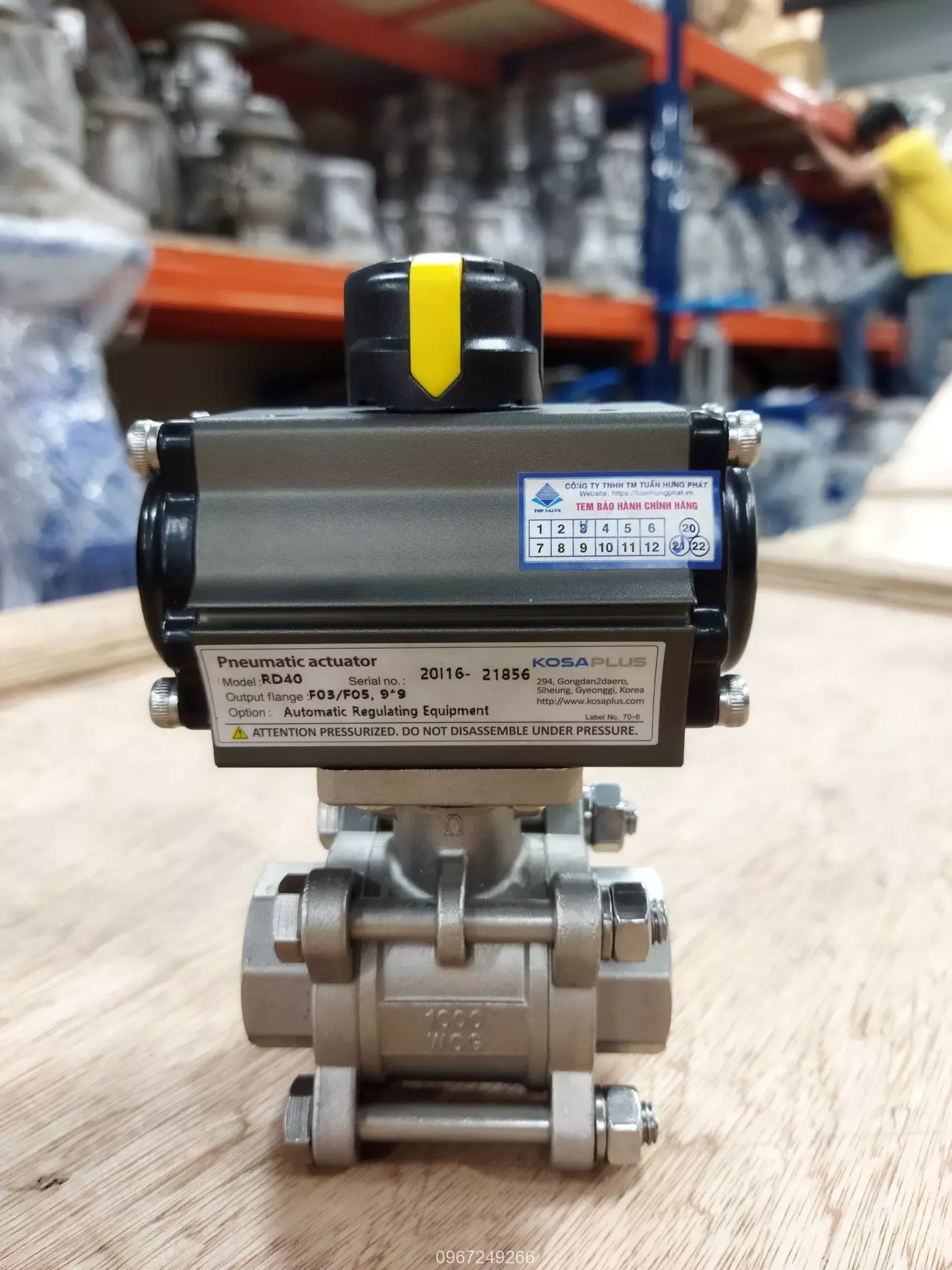 Van bi 2 ngã đóng mở khí nén