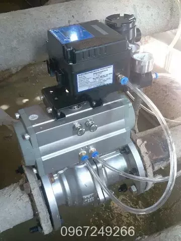 Ứng dụng lắp đặt van bi đóng mở bằng khí nén tuyến tính