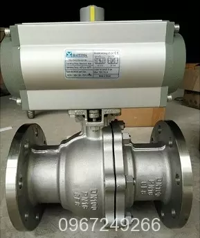 Van bi mặt bích điều khiển khí nén