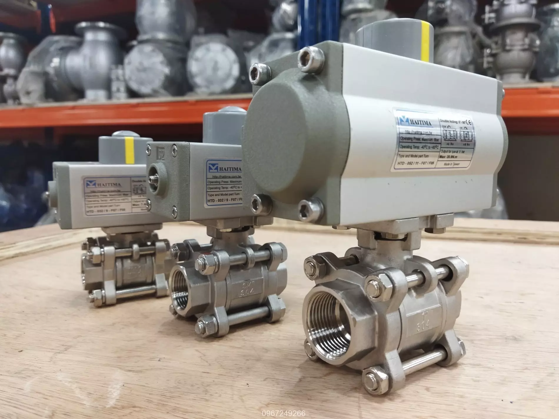 Van bi inox điều khiển bằng khí nén