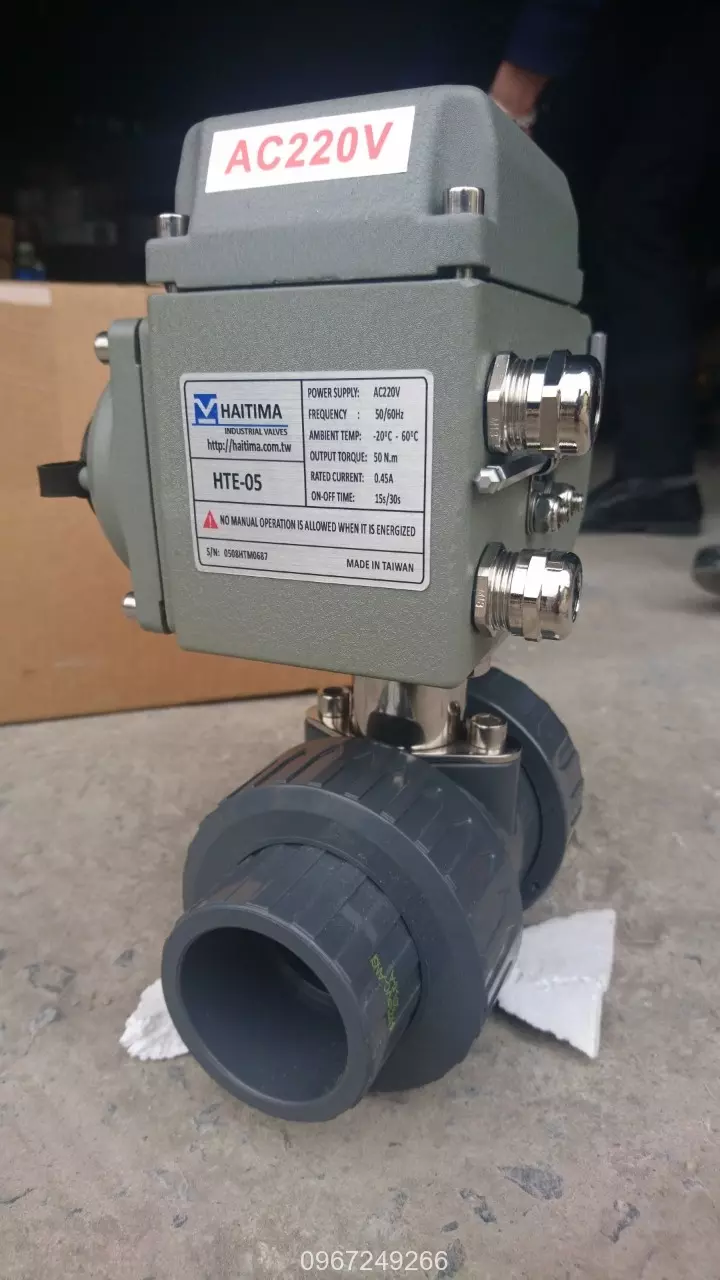 van-bi-nhua-dien-dai-loan-3 Van bi nhựa PVC khiển điện Đài Loan