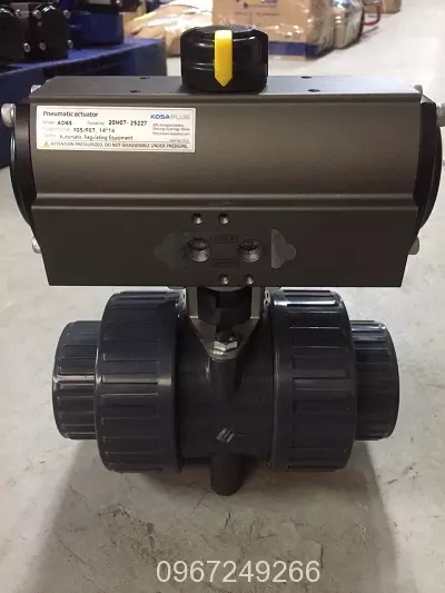 Van bi nhựa điều khiển bằng khí nén tác động kép