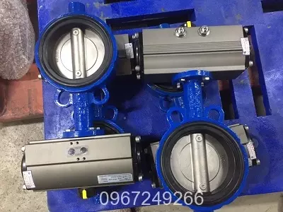 Van bướm đóng mở bằng khí nén 90 độ