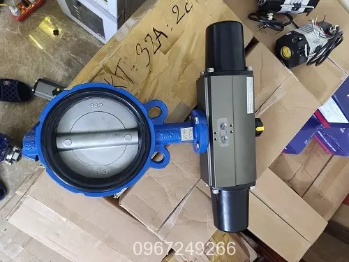 van-buom-gang-khi-nen-tdd Van bướm kết hợp bộ điều khiển khí nén tác động đơn