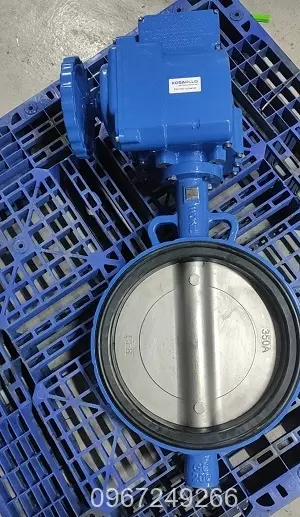 Van bướm thân gang đĩa inox điều khiển bằng điện