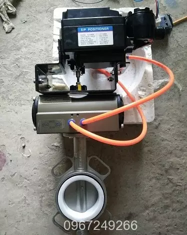 Van bướm inox304 đóng mở bằng khí nén tuyến tính