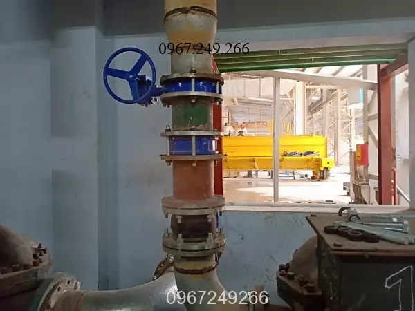 Lắp đặt loại van bướm tay quay thân gang cánh inox