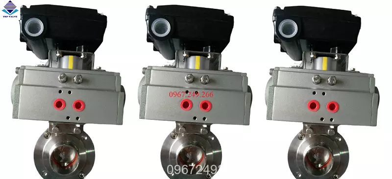 Van bướm vi sinh điều khiển khí nén