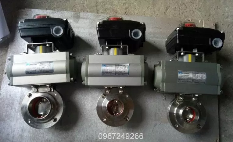 Van bướm vi sinh điều khiển khí nén