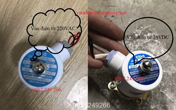 van-dien-tu-dien-ap-24vdc-220vac Van điện từ điện áp 24VDC -220VAC