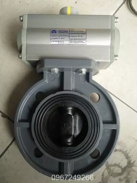 Van bướm nhựa toàn thân điều khiển bằng khí on/off
