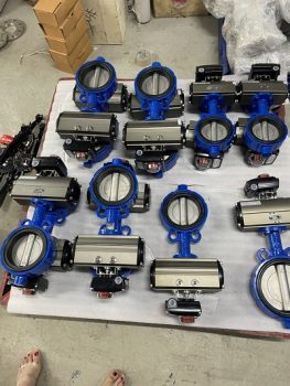 Bộ điều khiển khí nén Hàn Quốc được lắp đặt cho van bướm