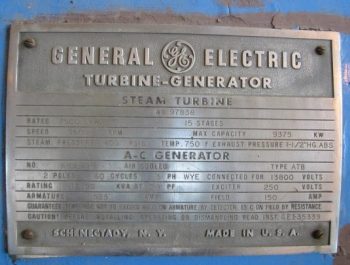 Thông số máy phat điện có công suất tới đa là 9.375KW