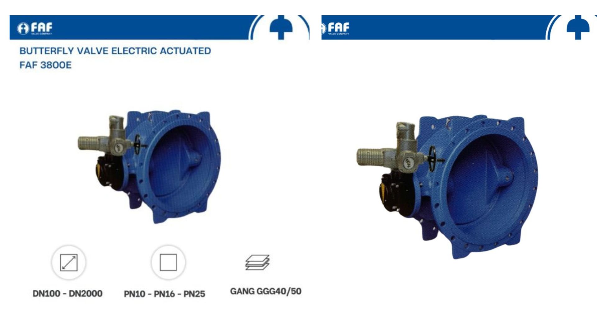 Van bướm lệch tâm điều khiển điện FAF 3800E 