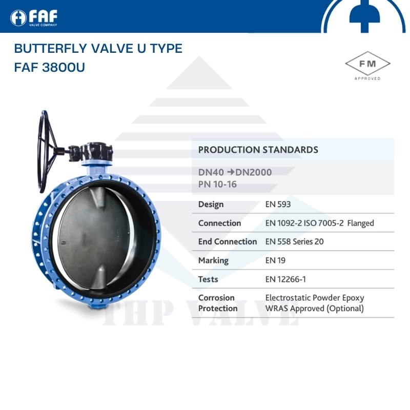 Van bướm đồng tâm hai mặt bích FAF 3800U - Hình ảnh 5