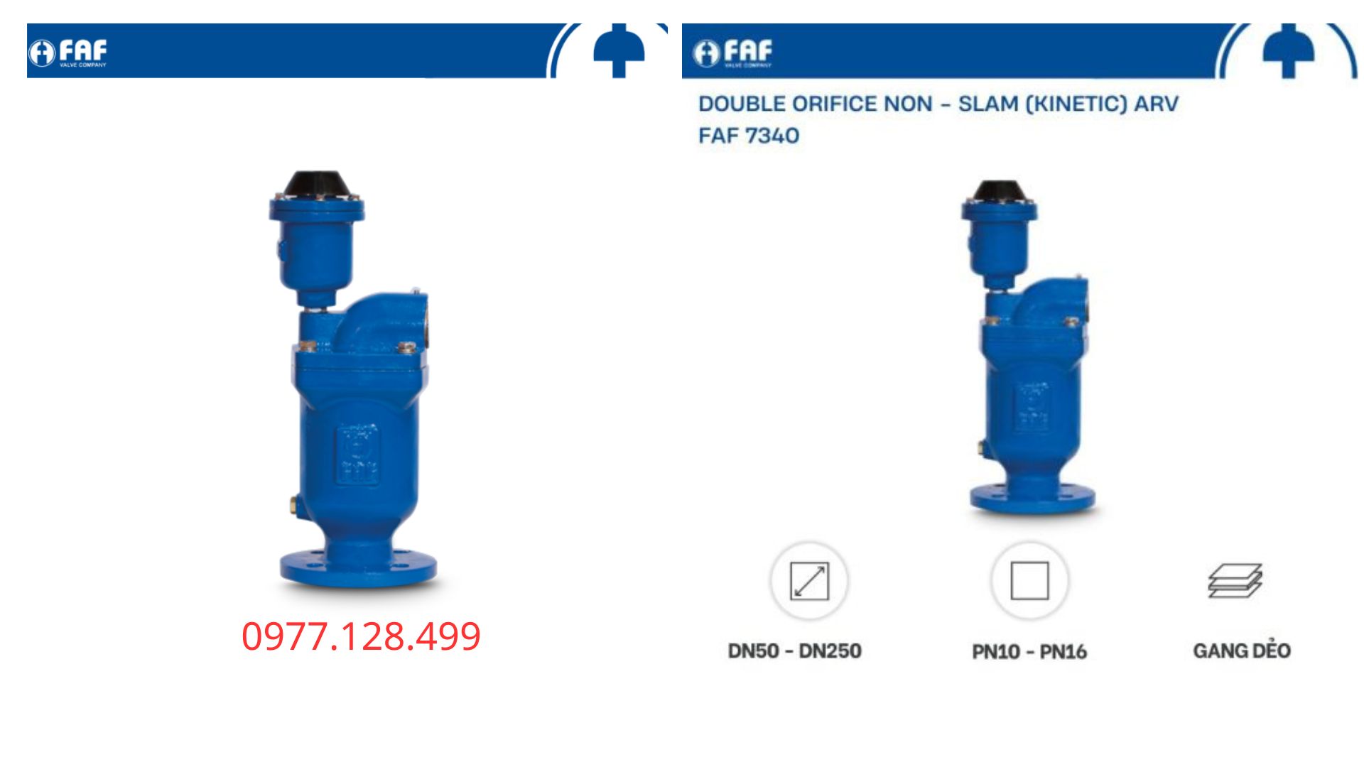 Van xả khí động năng kép FAF 7340 DN50