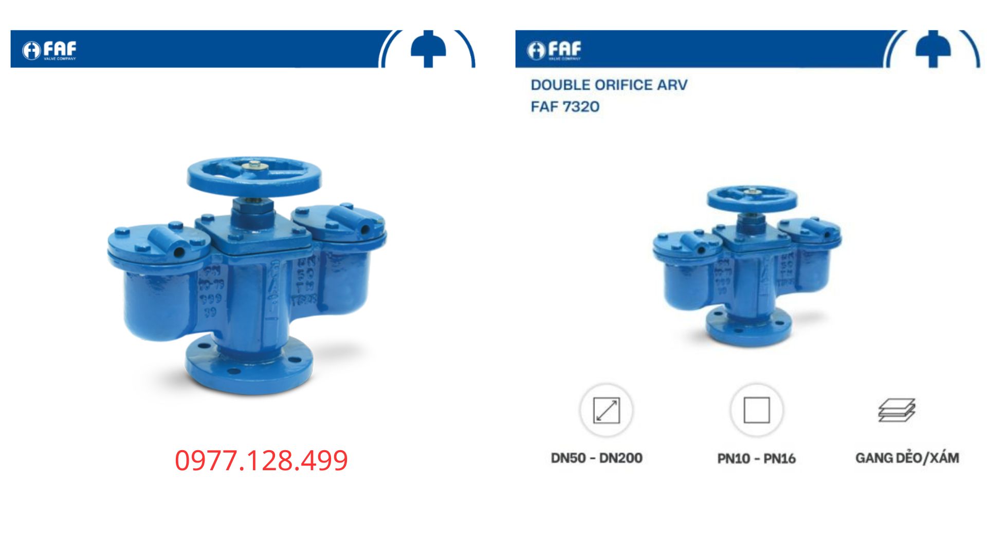 Van xả khí cầu đôi FAF 7320 DN65