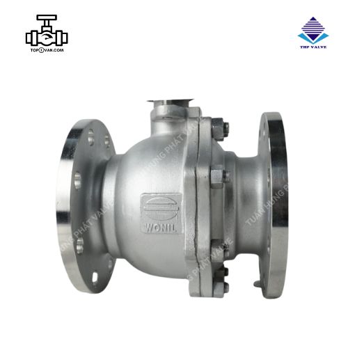 Van bi inox mặt bích tay gạt Wonil DN125 - Hình ảnh 2