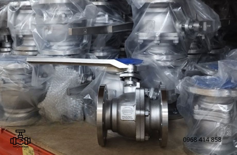 Van bi inox mặt bích tay gạt Wonil DN125