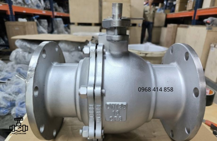 Van bi inox mặt bích tay gạt Wonil DN125