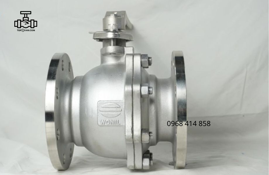 Van bi inox mặt bích tay gạt Wonil DN150
