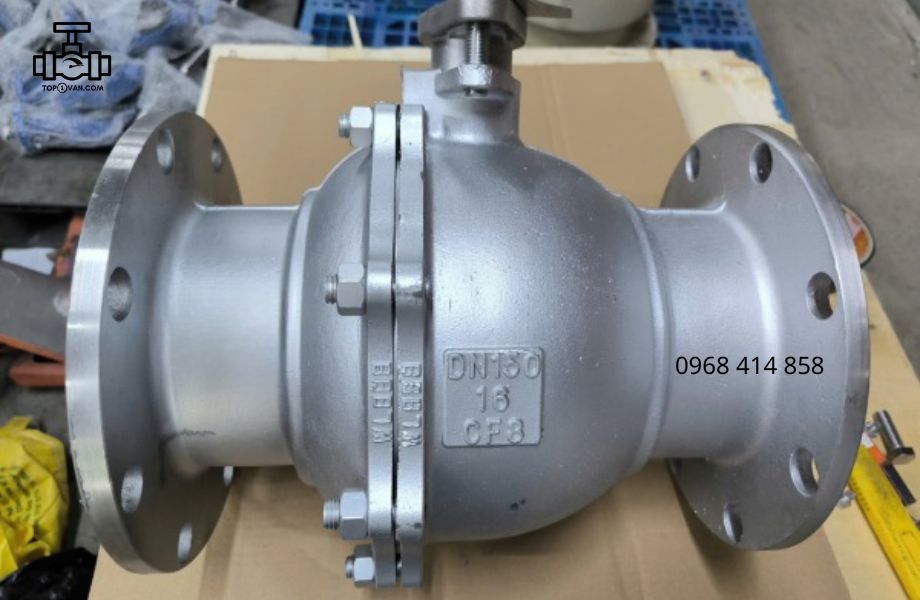 Van bi inox mặt bích tay gạt Wonil DN150