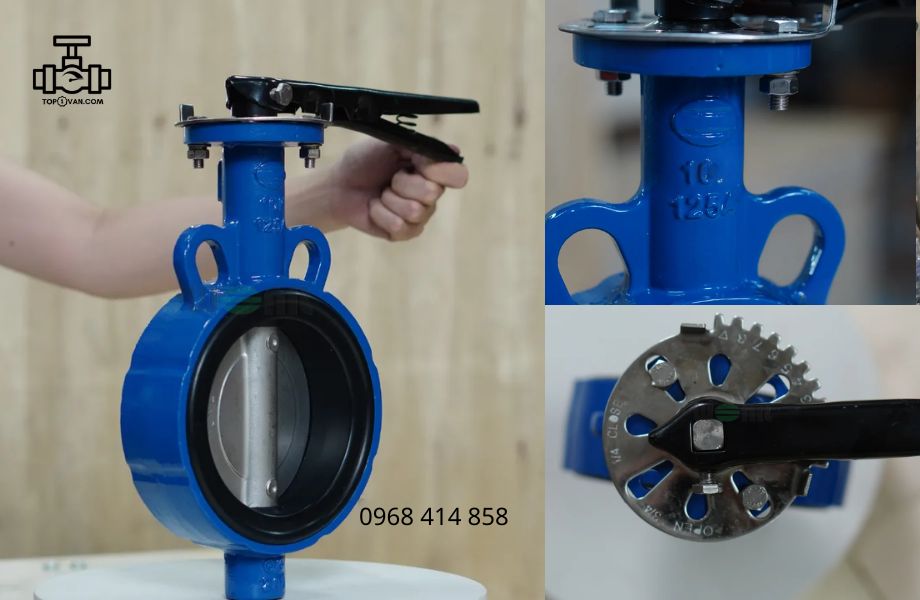 Van bướm tay gạt gang Wonil DN125