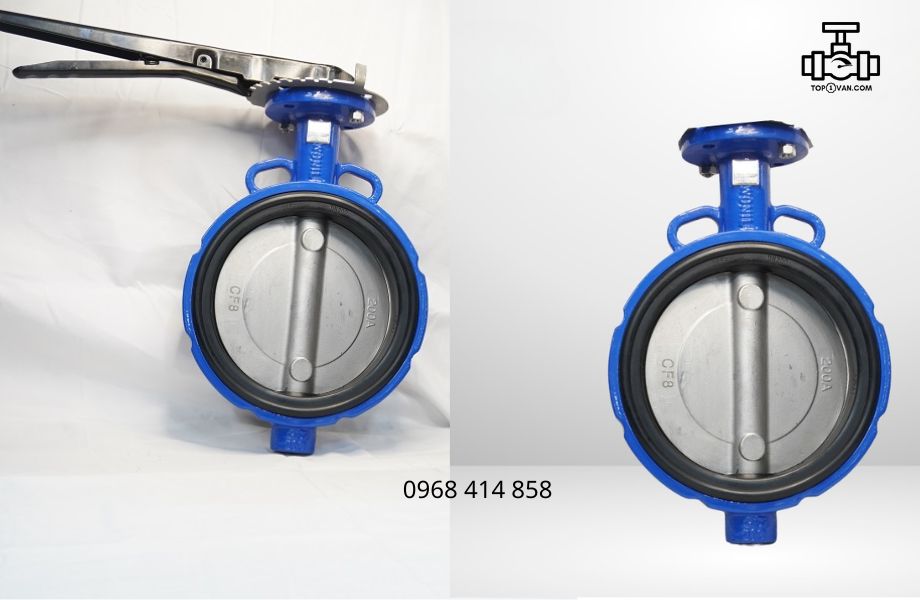 Van bướm tay gạt gang Wonil DN200