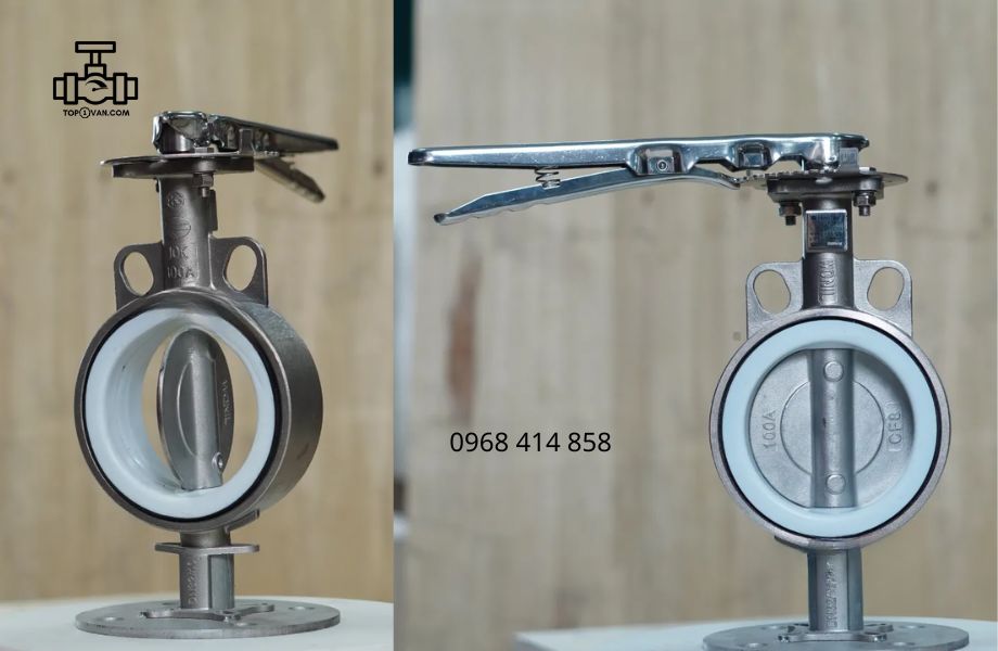 Van bướm tay gạt inox Wonil DN100