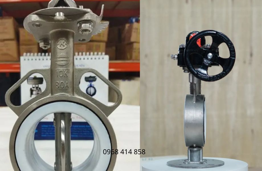 Van bướm inox tay quay Wonil DN80