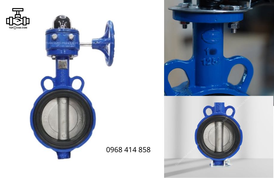 Van bướm tay quay gang Wonil DN125