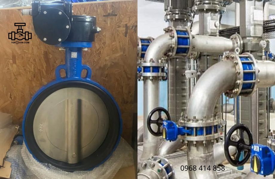 Van bướm tay quay gang Wonil DN400