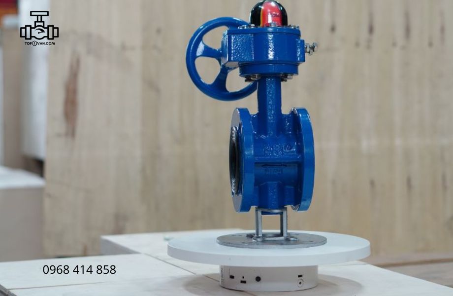 Van bướm 2 mặt bích tay quay gang Wonil DN50