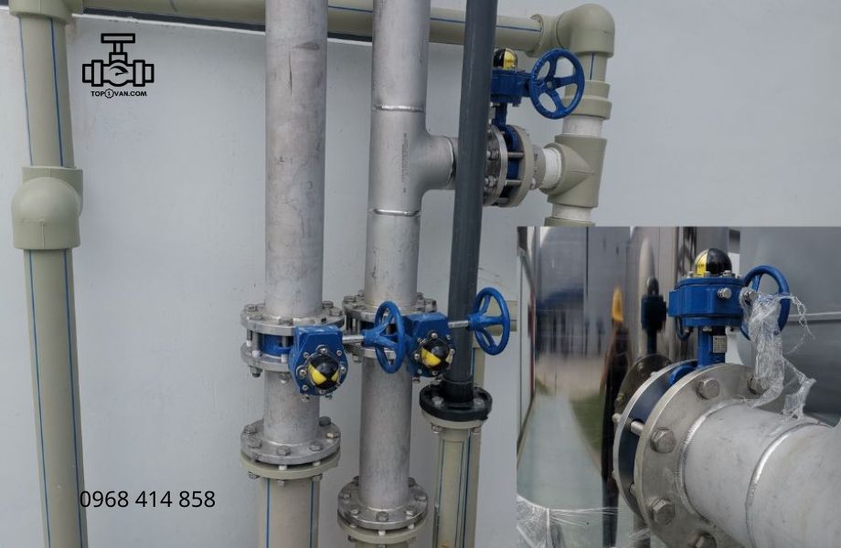 van bướm tay quay gang Wonil DN600