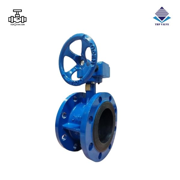 Van bướm 2 mặt bích tay quay gang Wonil DN100 - Hình ảnh 2