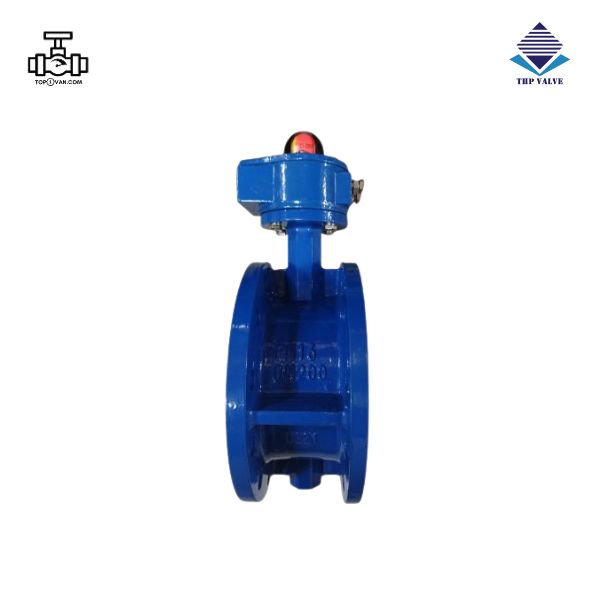 Van bướm 2 mặt bích tay quay gang Wonil DN150 - Hình ảnh 2