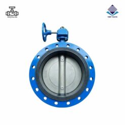 Van bướm 2 mặt bích tay quay gang Wonil DN400