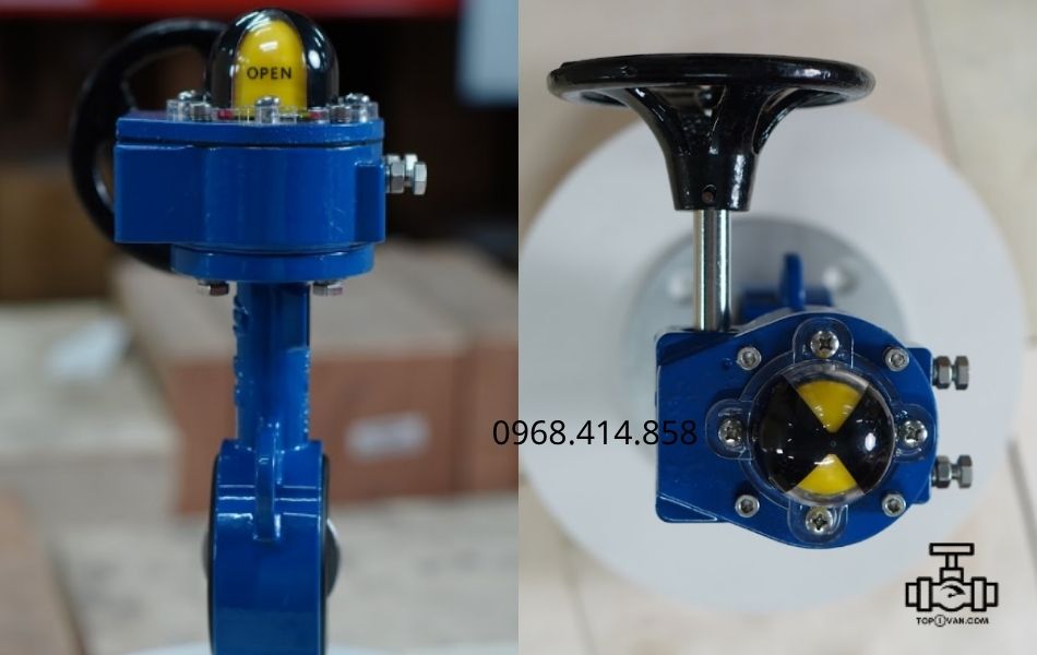 Van bướm tín hiệu điện gang Wonil DN65