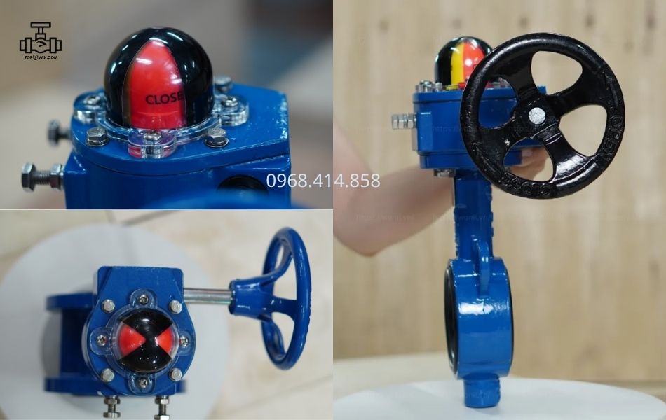 Van bướm tín hiệu điện gang Wonil DN50